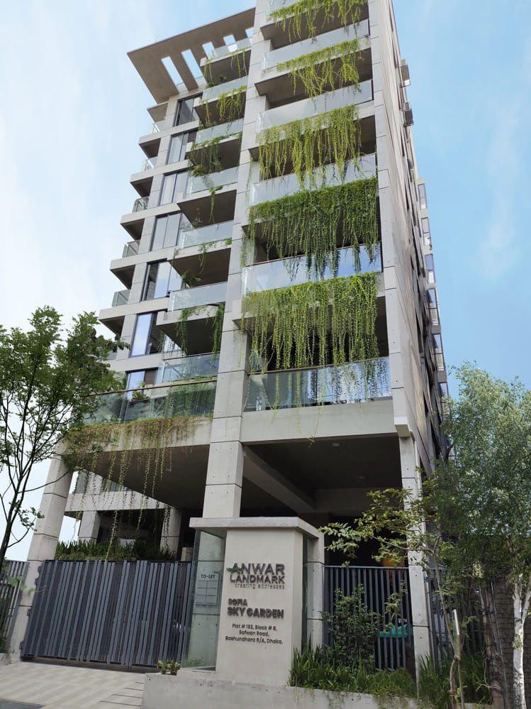 anwar landmark sofia sky garden apartment's exterior view বসুন্ধরা আবাসিক এলাকা