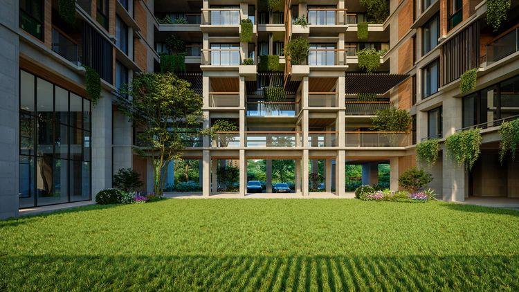 anwar landmark azalea apartment's lawn area বসুন্ধরা আবাসিক এলাকা