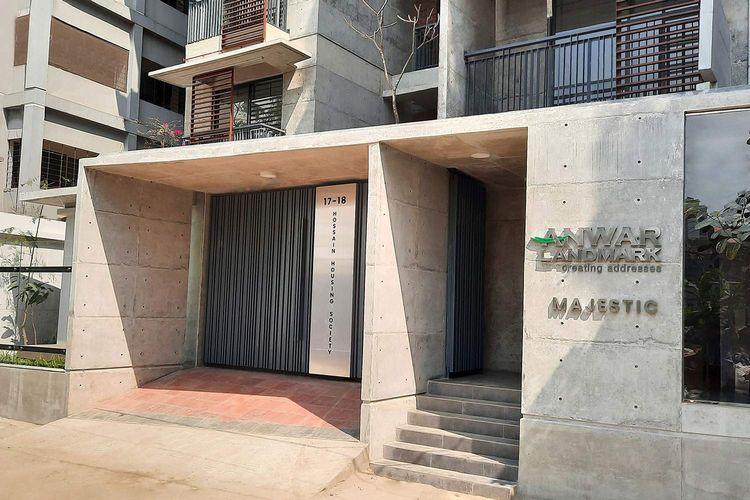 anwar landmark majestic apartment's front view শ্যামলী