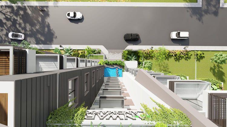 anwar landmark mecardonia apartment's birds eye view বসুন্ধরা আবাসিক এলাকা