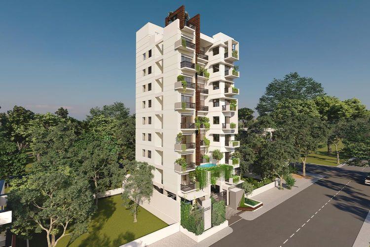anwar landmark plumeria apartment's right side view বসুন্ধরা আবাসিক এলাকা