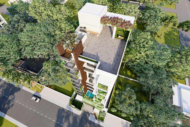 anwar landmark plumeria apartment's roof view বসুন্ধরা আবাসিক এলাকা