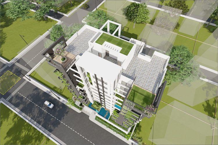 anwar landmark salahuddin garden apartment's birds eye view বসুন্ধরা আবাসিক এলাকা