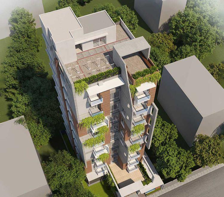 jbs burhan palace apartment's roof top বসুন্ধরা আবাসিক এলাকা