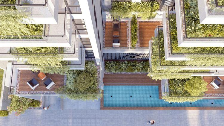 jbs kabir heights greenery ariel view Basundhara R/A