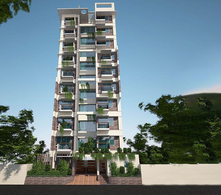 jbs camellia apartment's front view বসুন্ধরা আবাসিক এলাকা