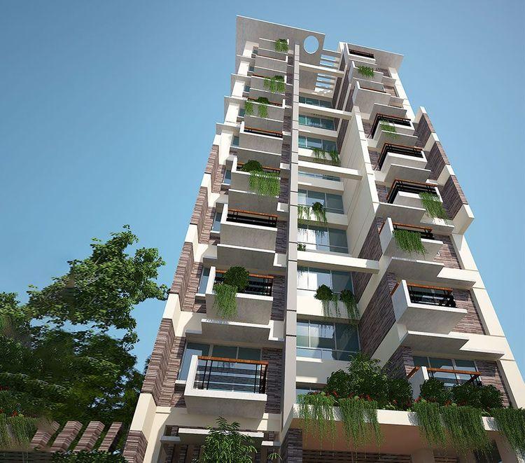 jbs camellia apartment's upward view বসুন্ধরা আবাসিক এলাকা