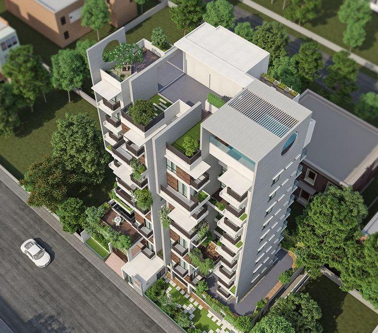 jbs orchid birds eye view বসুন্ধরা আবাসিক এলাকা