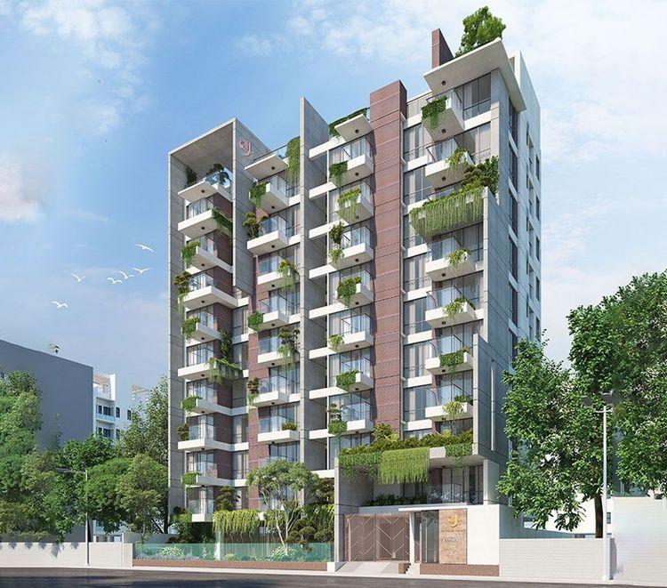 jbs emica apartment's front view বসুন্ধরা আবাসিক এলাকা